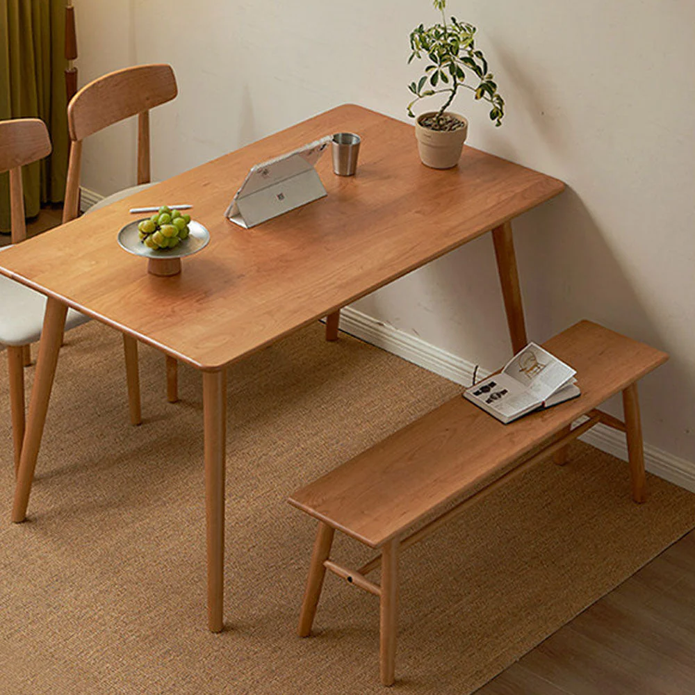 Acuto Natural Solid Cherry Dining Bench - Image 4