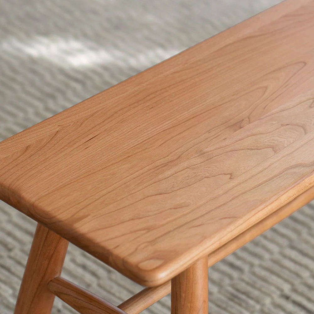 Acuto Natural Solid Cherry Dining Bench - Image 8