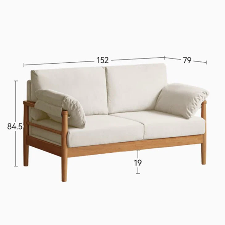 Akita Solid Rubber Wood Sofa - Image 3
