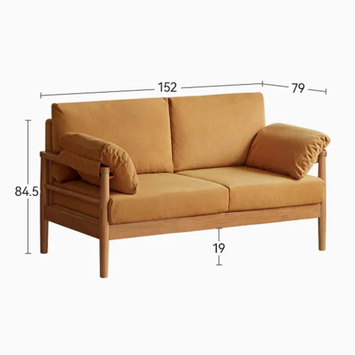 Akita Solid Rubber Wood Sofa - Image 5