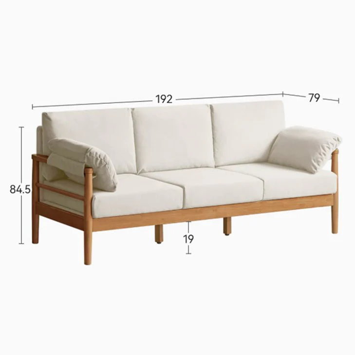 Akita Solid Rubber Wood Sofa - Image 6