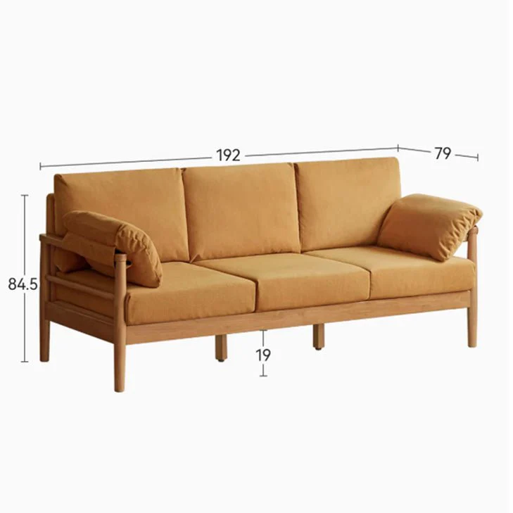 Akita Solid Rubber Wood Sofa - Image 8
