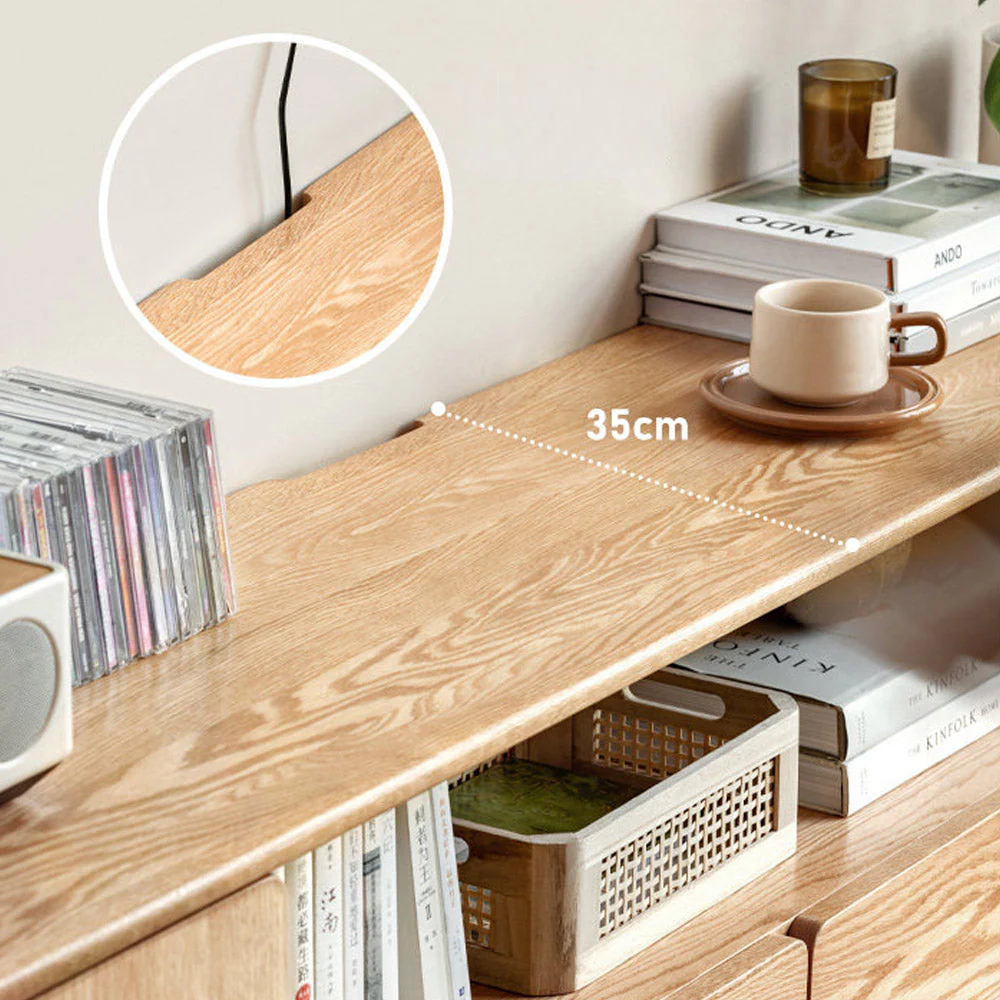 Alia Natural Solid Oak Tall Entertainment Unit - Image 5