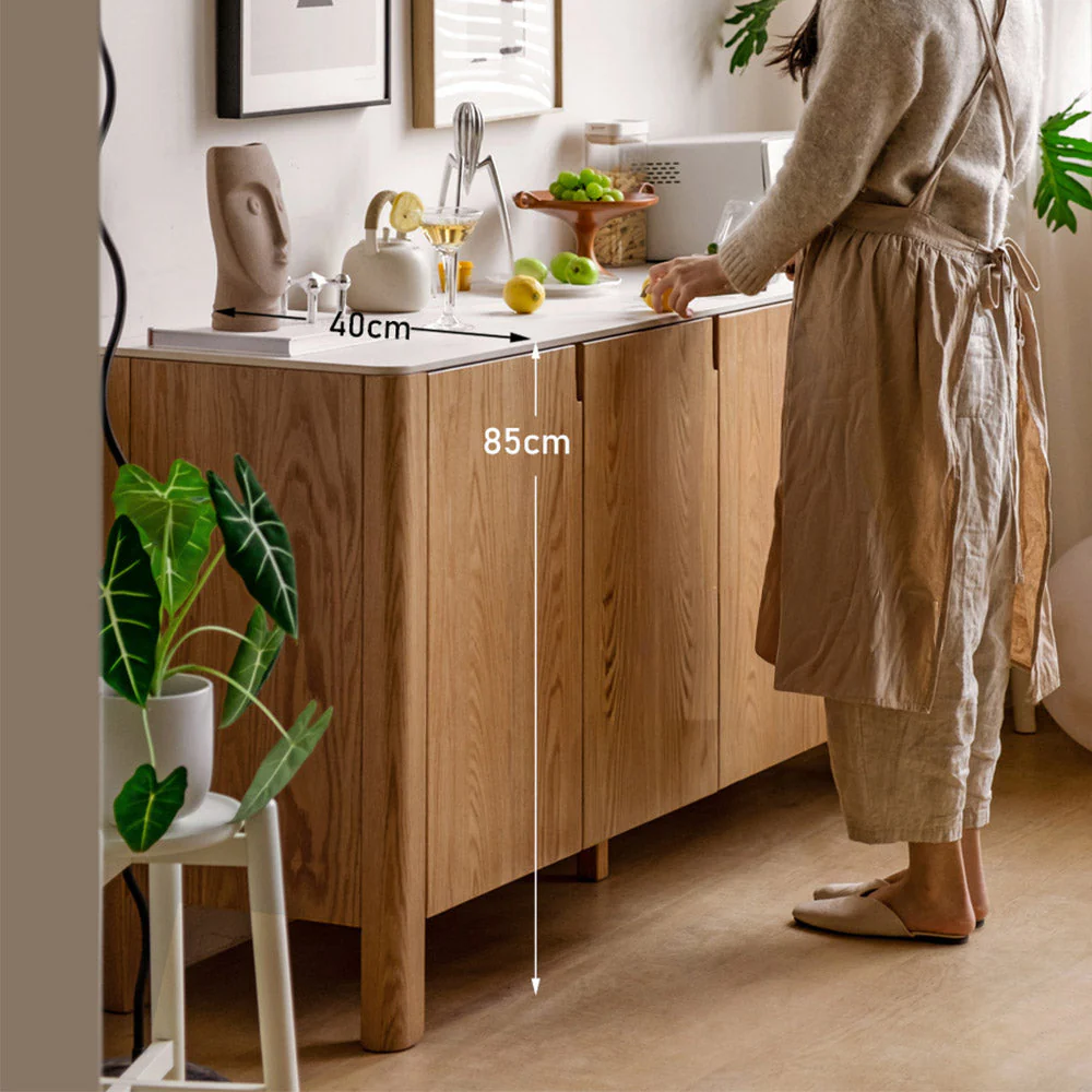 Alvito Natural Solid Oak Sideboard - Image 4
