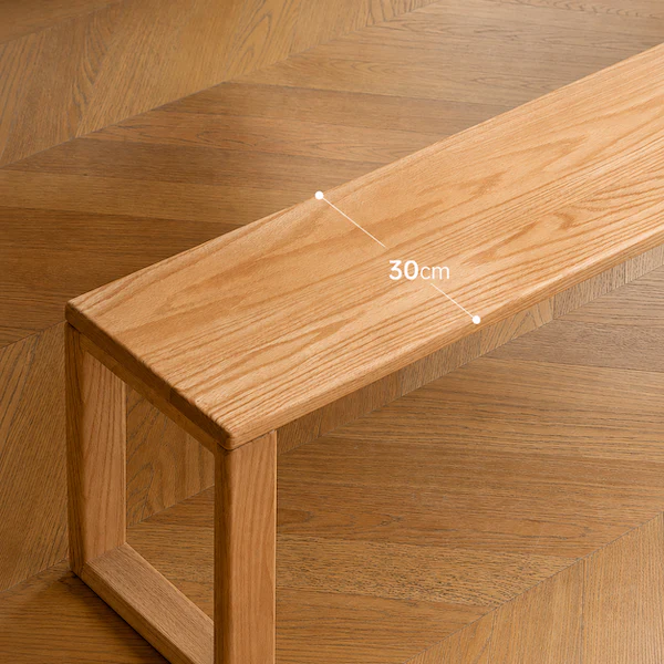 Ancona Natural Solid Oak Dining Bench - Image 6