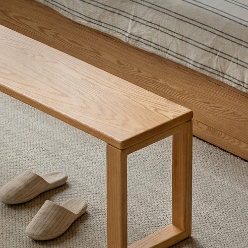 Ancona Natural Solid Oak Dining Bench - Image 7