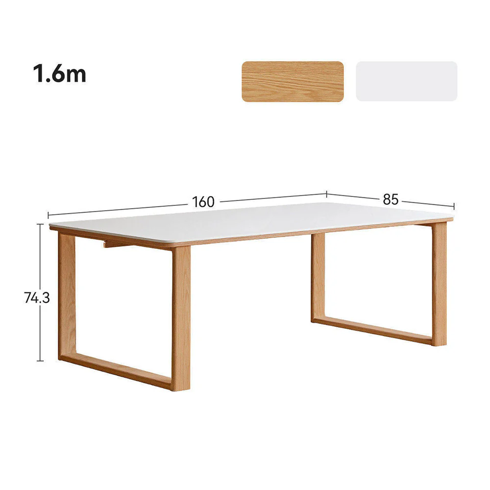 Ancona Natural Solid Oak Dining Table with Ceramic Top - Image 12
