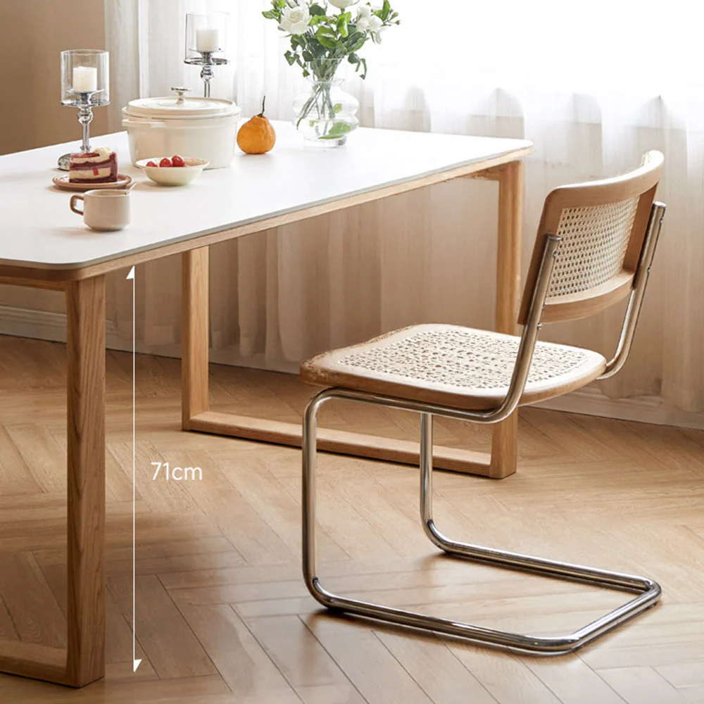 Ancona Natural Solid Oak Dining Table with Ceramic Top - Image 8