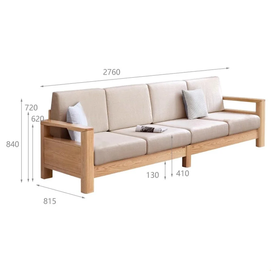 Andenes Natural Solid Oak Sofa - Image 12