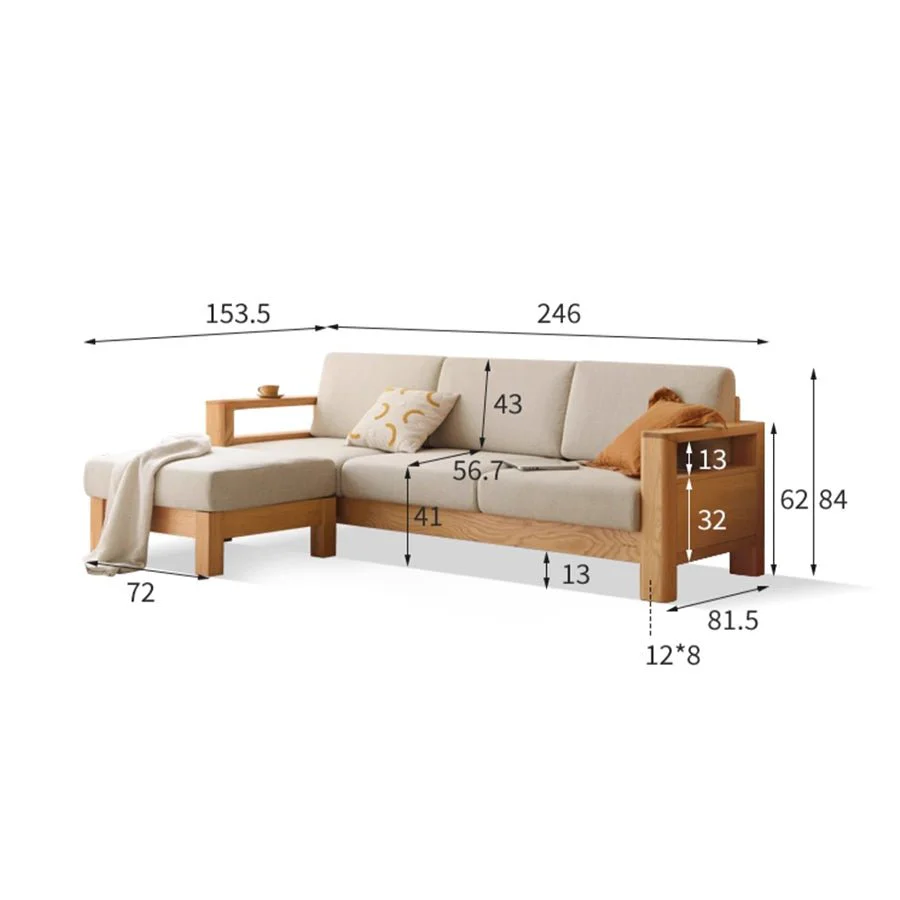 Andenes Natural Solid Oak Sofa - Image 15