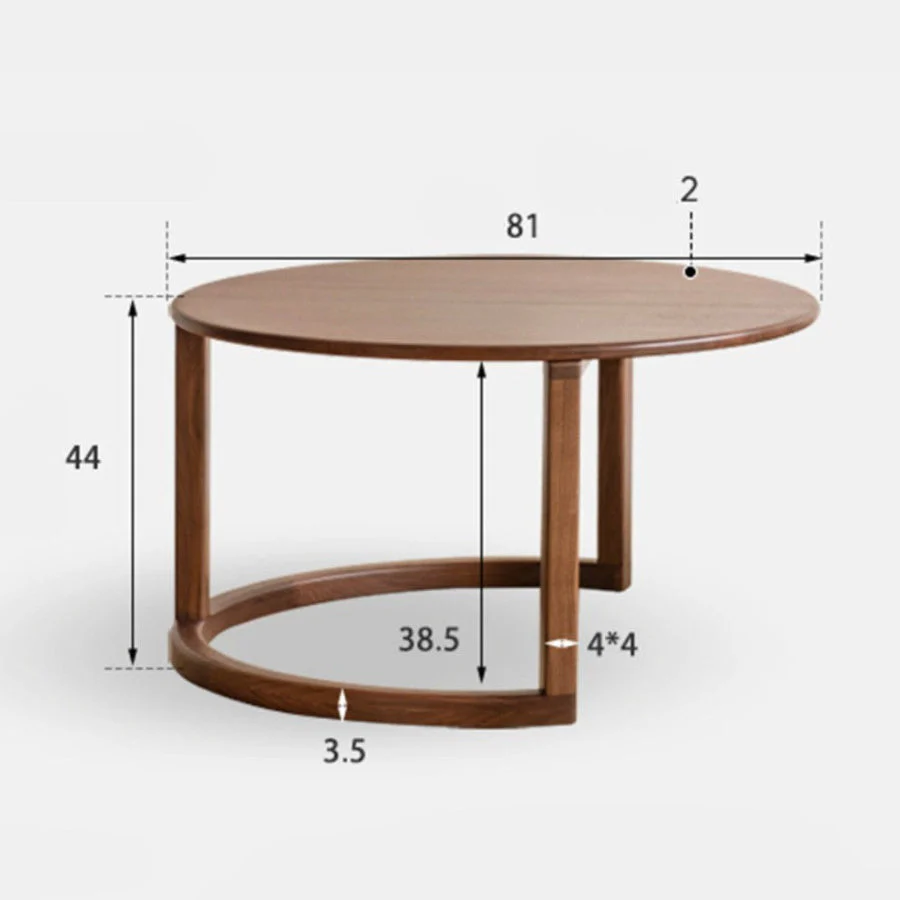 Anders Natural Solid Walnut Coffee Table Set - Image 7