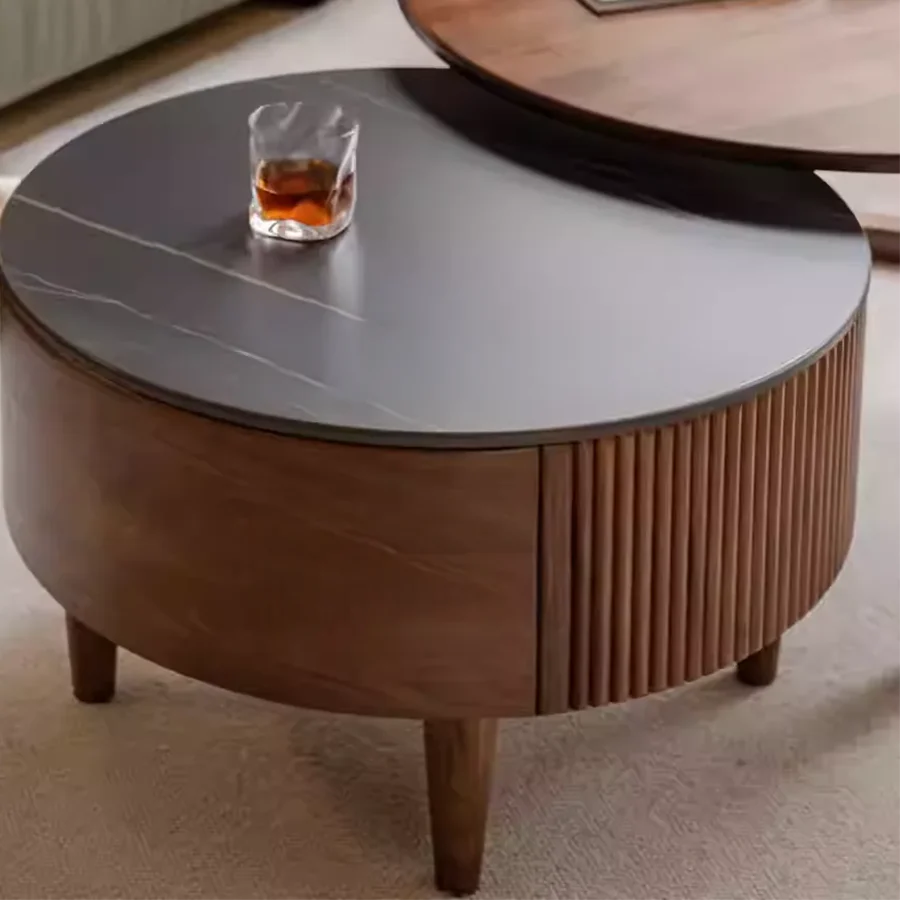 Anders Natural Solid Walnut Coffee Table Set - Image 9