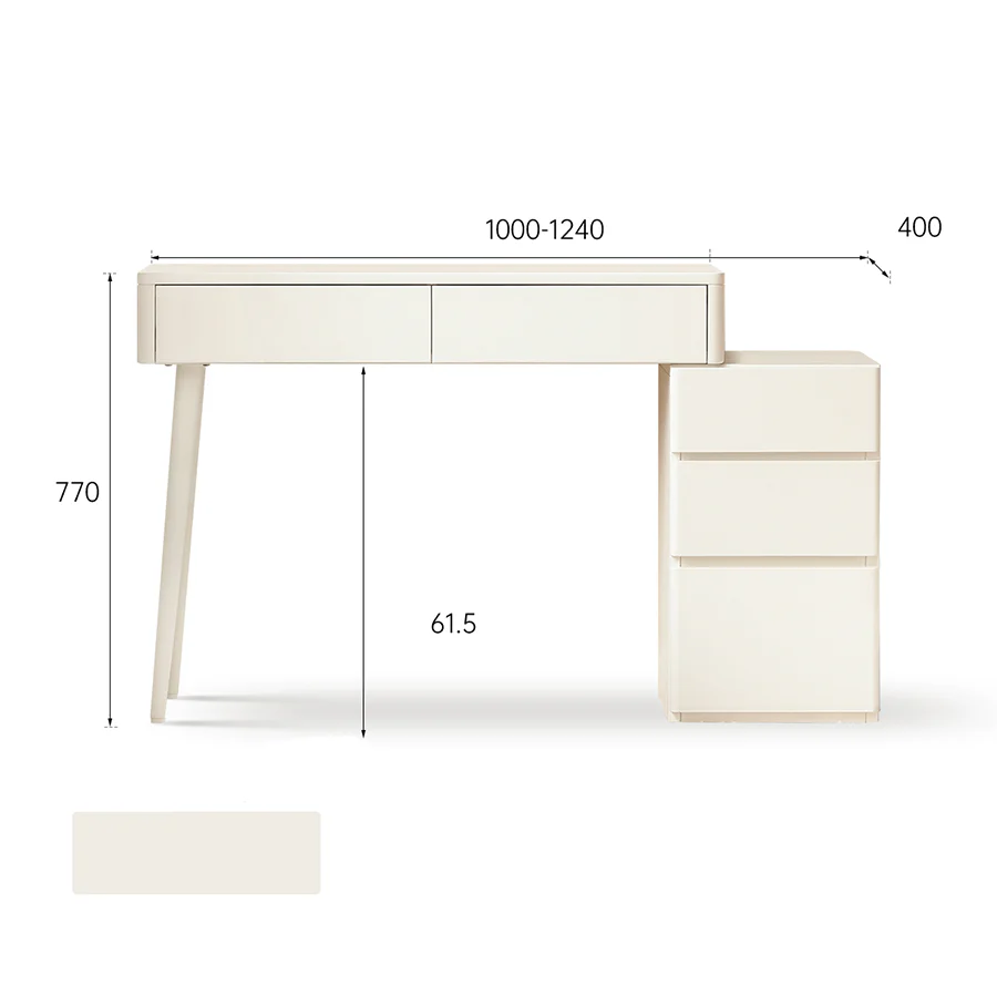 Annecy Solid Rubber Wood Dressing Table - Image 10