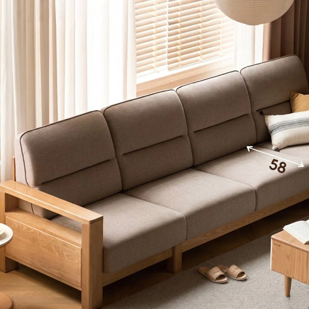 Antillo Natural Solid Ash Sofa - Image 6