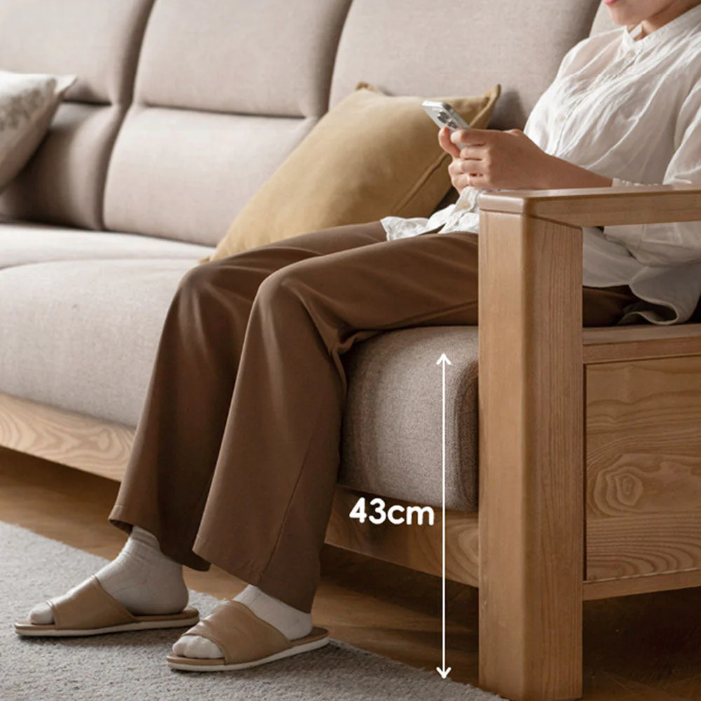 Antillo Natural Solid Ash Sofa - Image 7