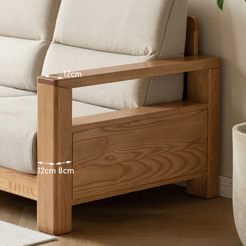 Antillo Natural Solid Ash Sofa - Image 9