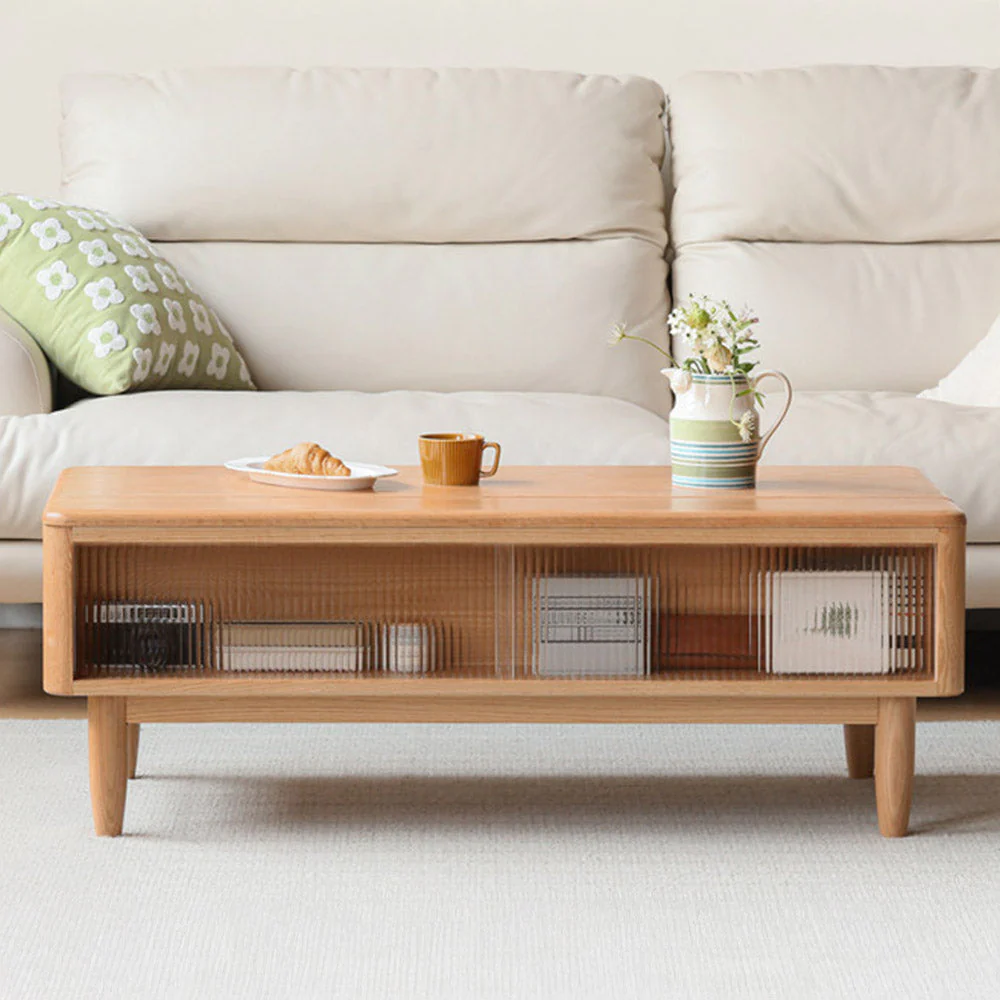 Anzio Natural Solid Oak Lift-Top Coffee Table - Image 2