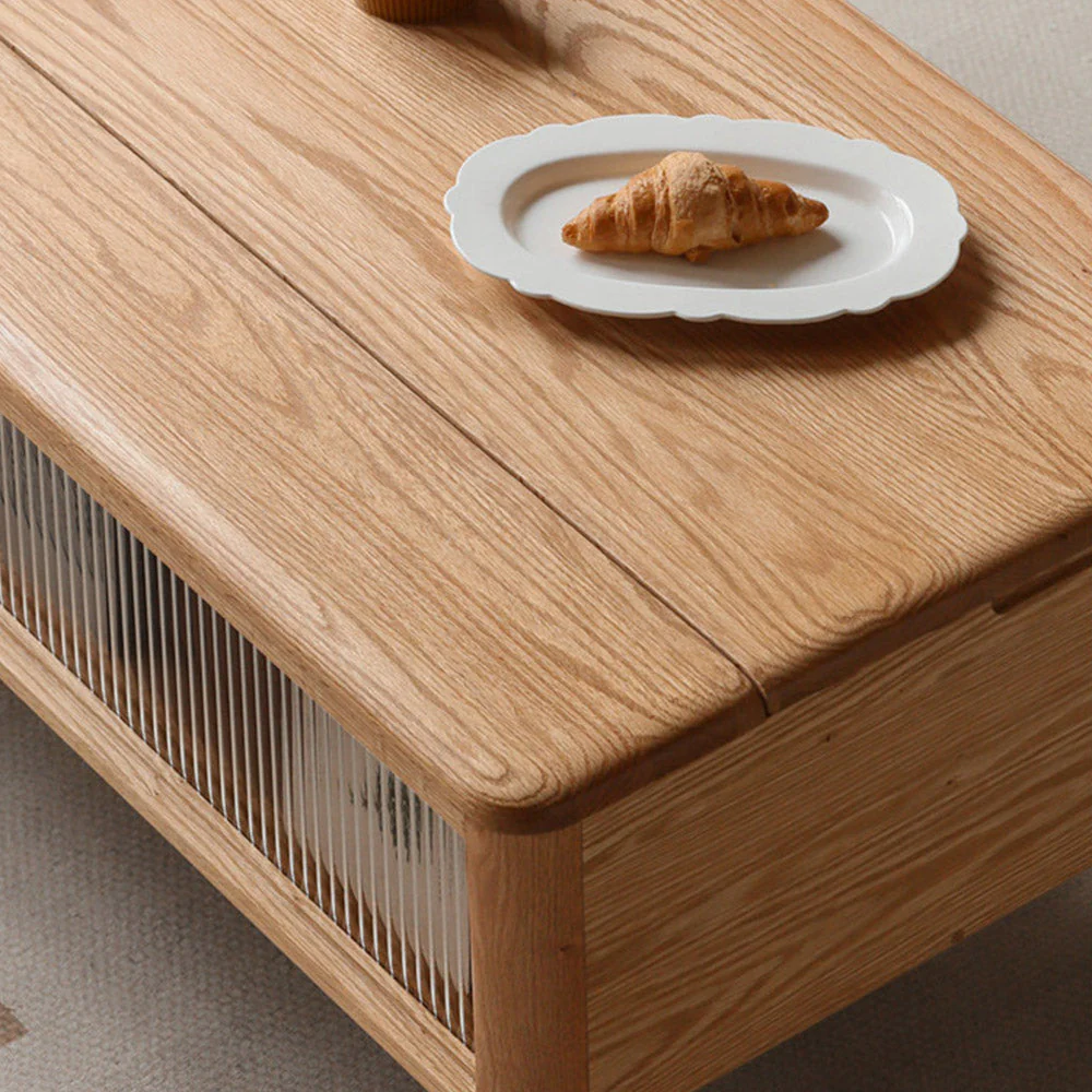 Anzio Natural Solid Oak Lift-Top Coffee Table - Image 7