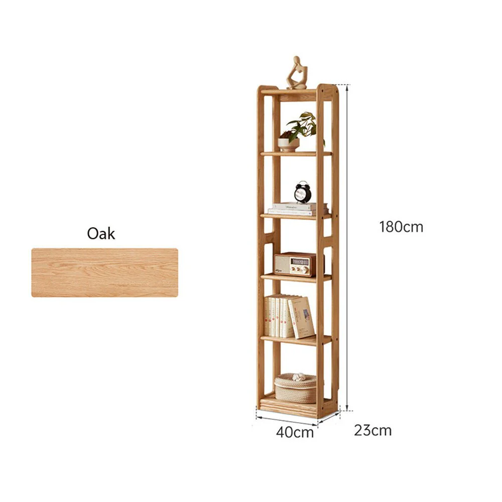 Apolda Natural Solid Oak Open-Shelf Bookcase - Image 7