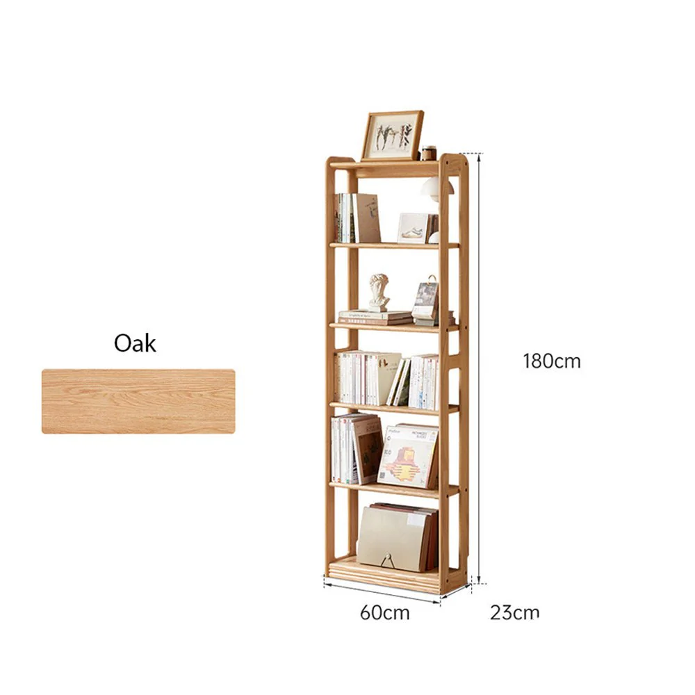 Apolda Natural Solid Oak Open-Shelf Bookcase - Image 8