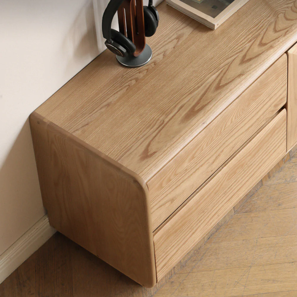 Ardea Natural Solid Ash Floor-Standing Entertainment Unit - Image 4