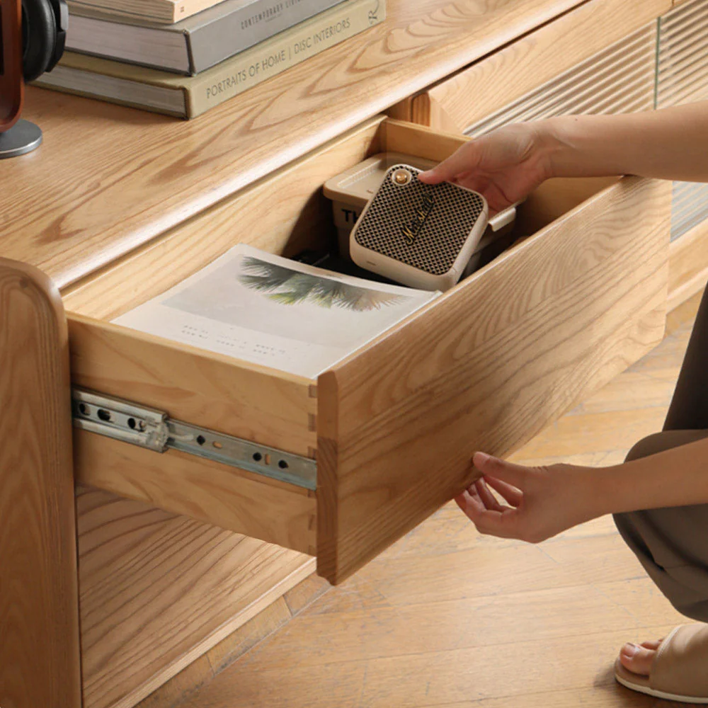 Ardea Natural Solid Ash Floor-Standing Entertainment Unit - Image 5