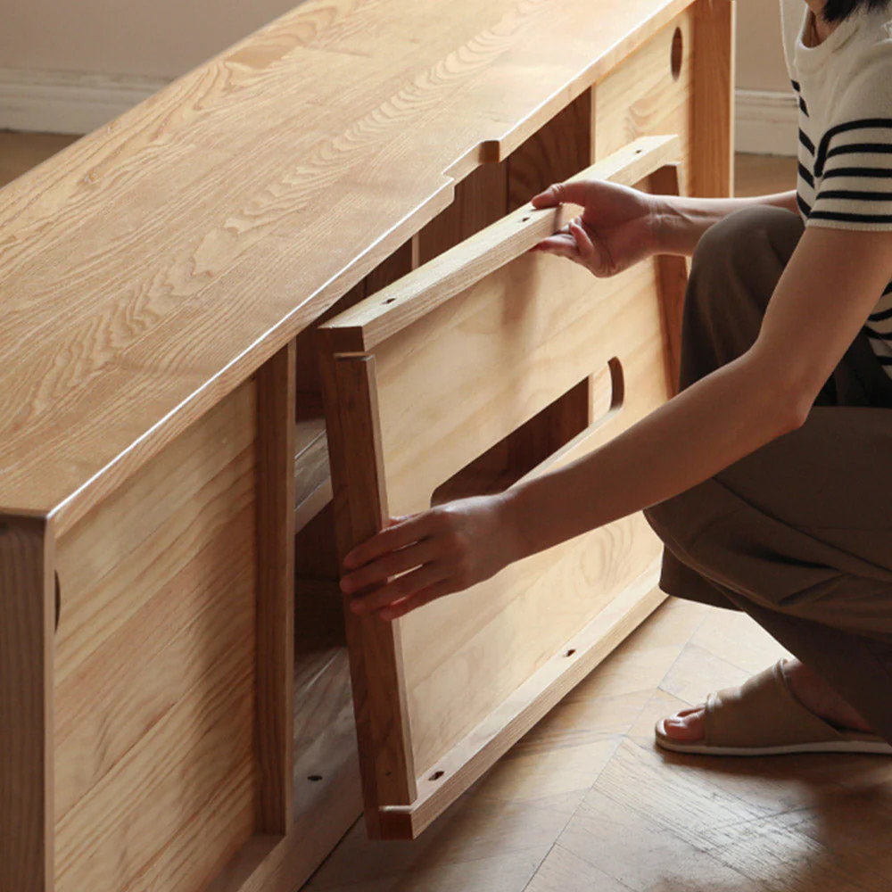 Ardea Natural Solid Ash Floor-Standing Entertainment Unit - Image 9