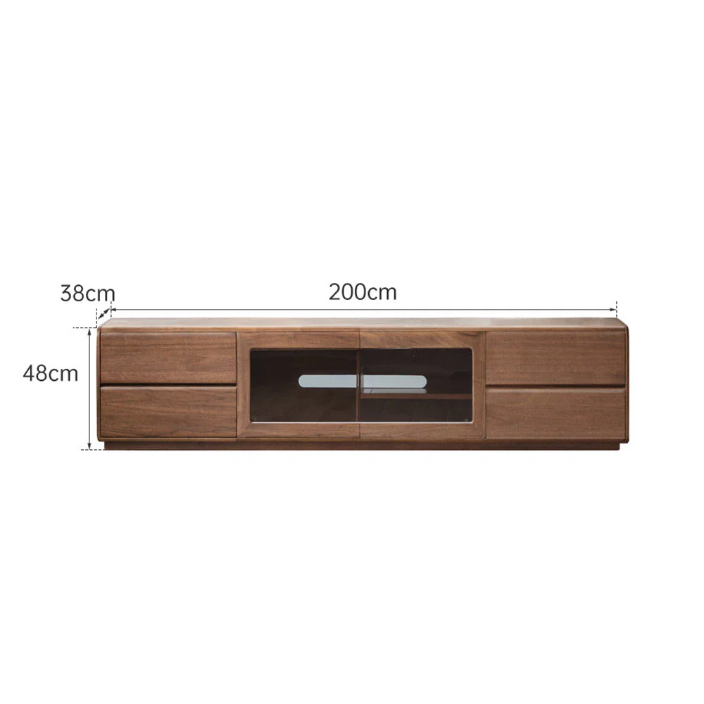 Ardea Natural Solid Walnut Floor-Standing Entertainment Unit - Image 11