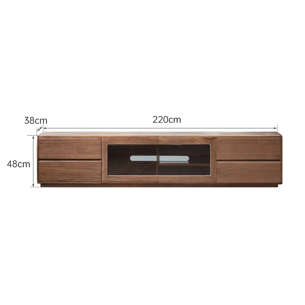 Ardea Natural Solid Walnut Floor-Standing Entertainment Unit - Image 12