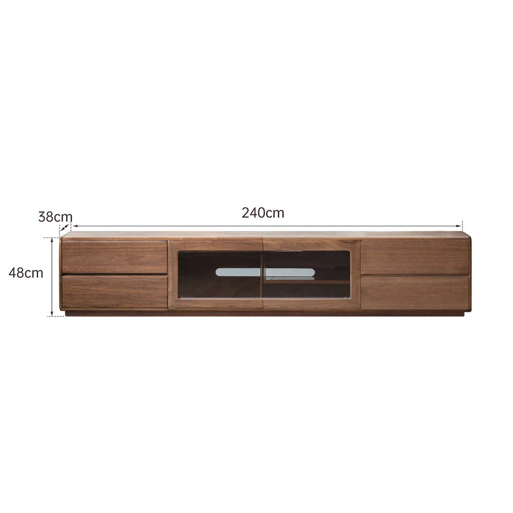 Ardea Natural Solid Walnut Floor-Standing Entertainment Unit - Image 13