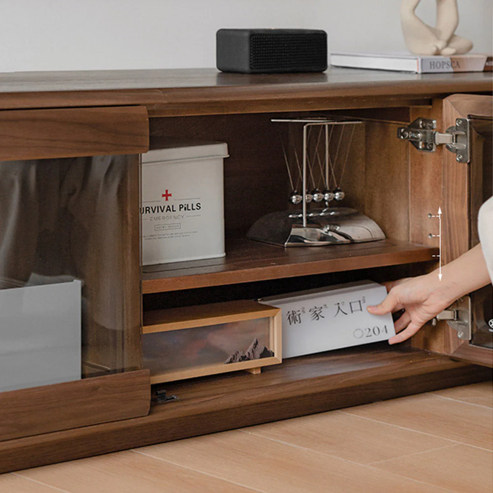 Ardea Natural Solid Walnut Floor-Standing Entertainment Unit - Image 5