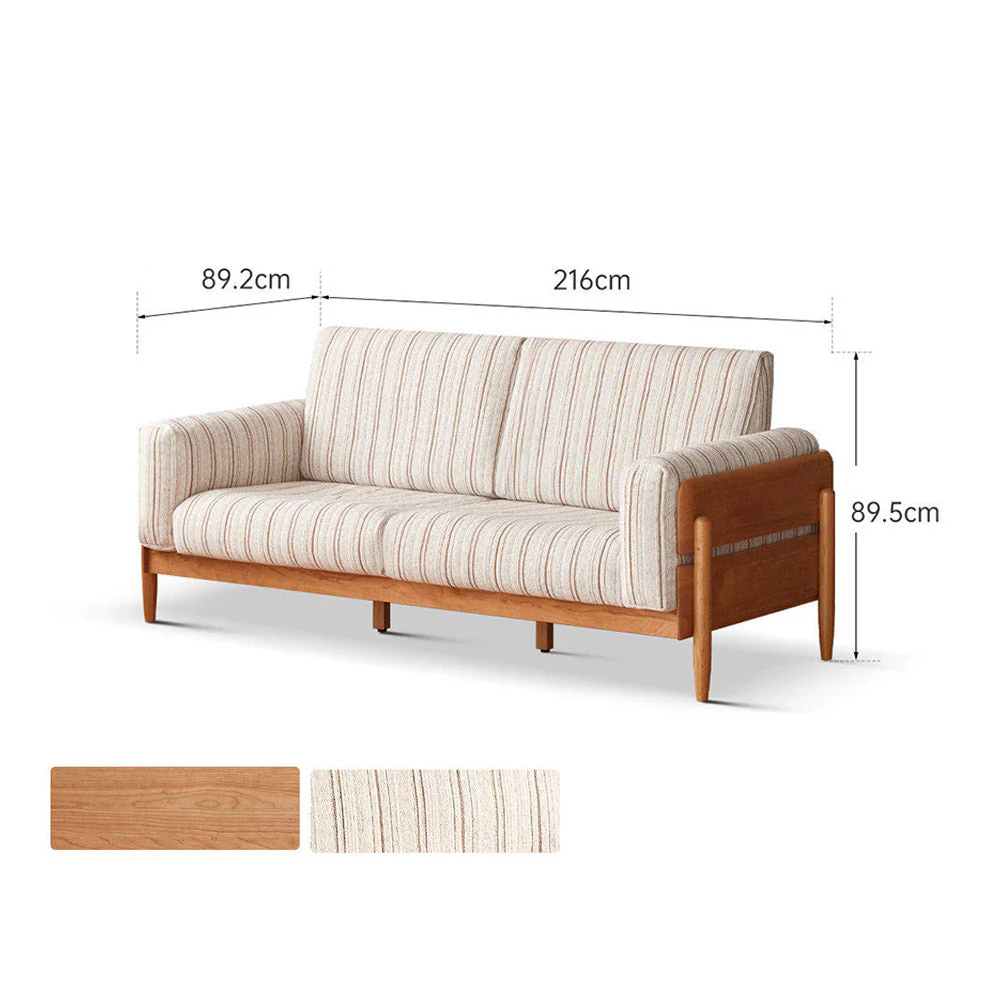 Arsoli Natural Solid Cherry Sofa - Image 11