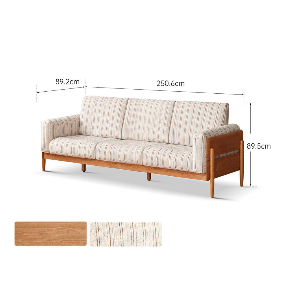 Arsoli Natural Solid Cherry Sofa - Image 12