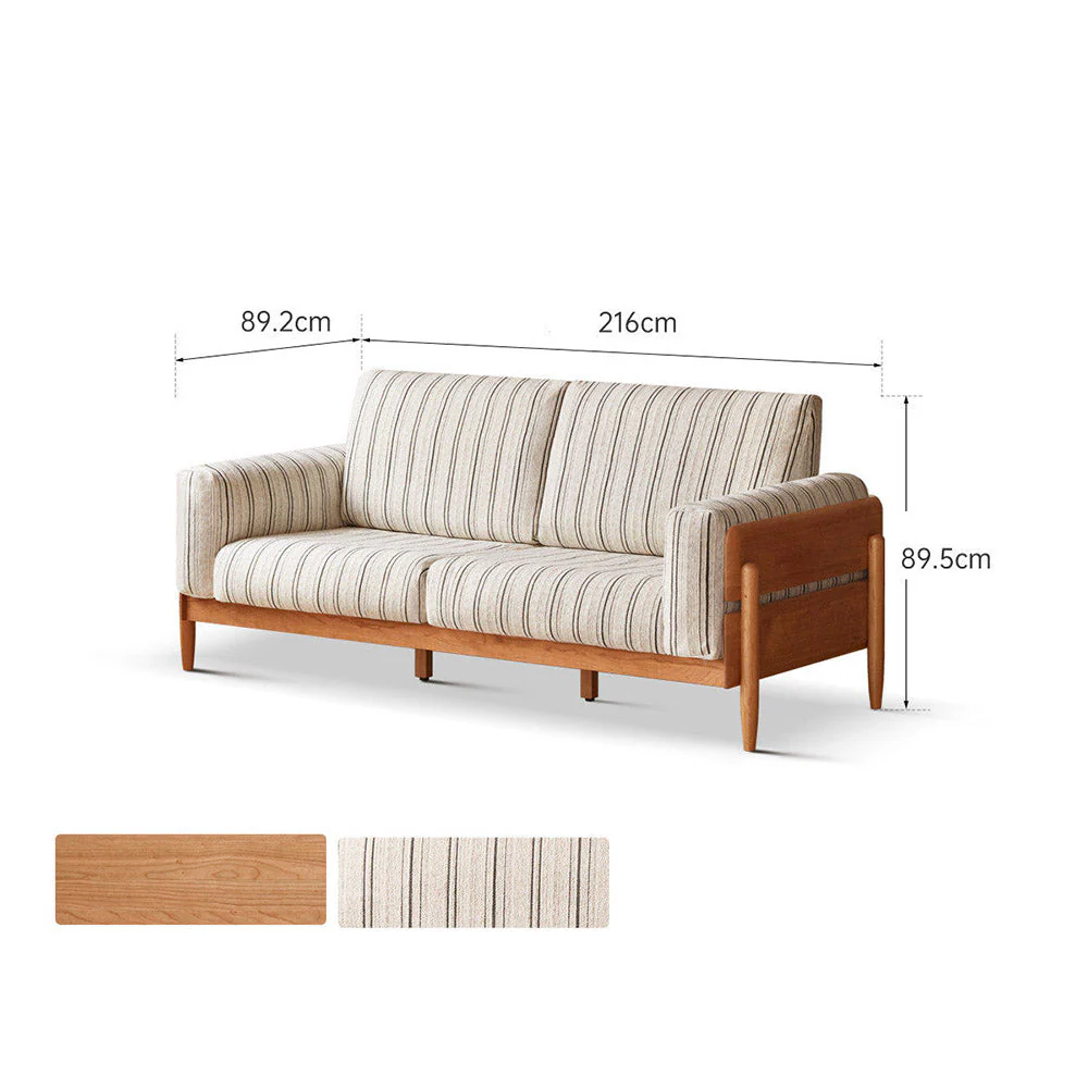Arsoli Natural Solid Cherry Sofa - Image 14