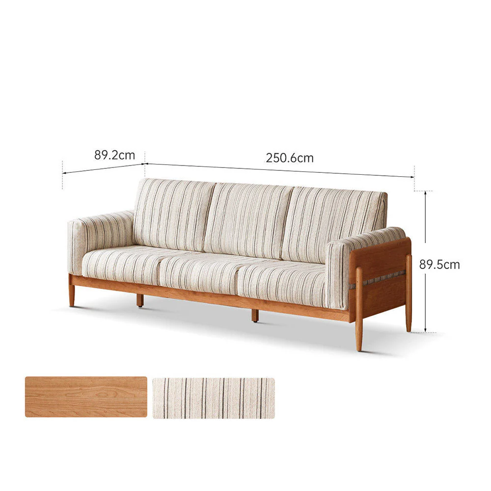 Arsoli Natural Solid Cherry Sofa - Image 15