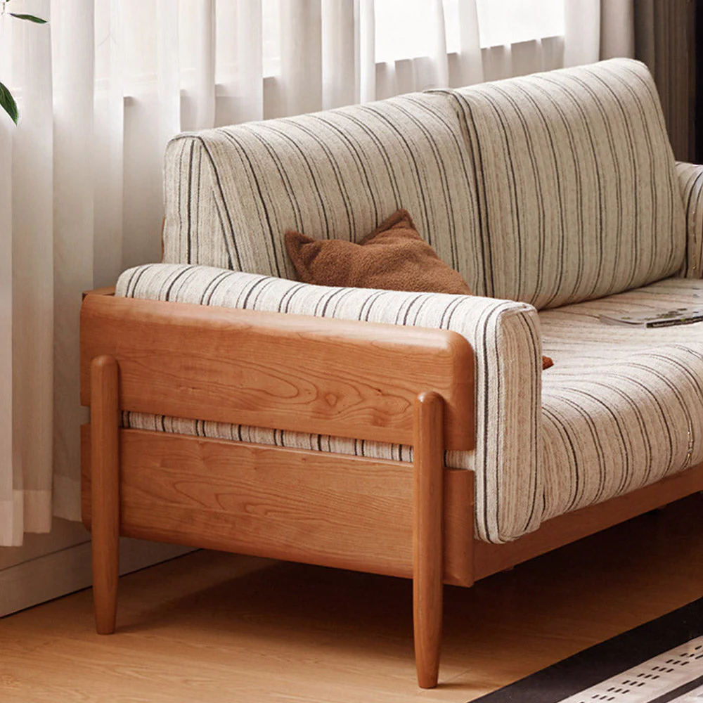 Arsoli Natural Solid Cherry Sofa - Image 6