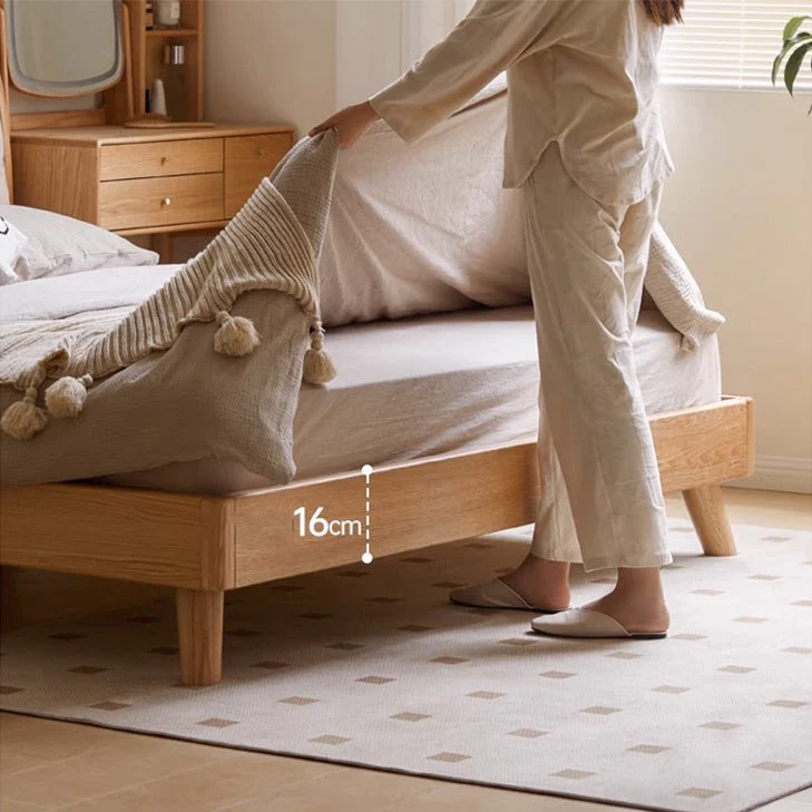 Arvika Natural Solid Oak Bed Frame - Image 5