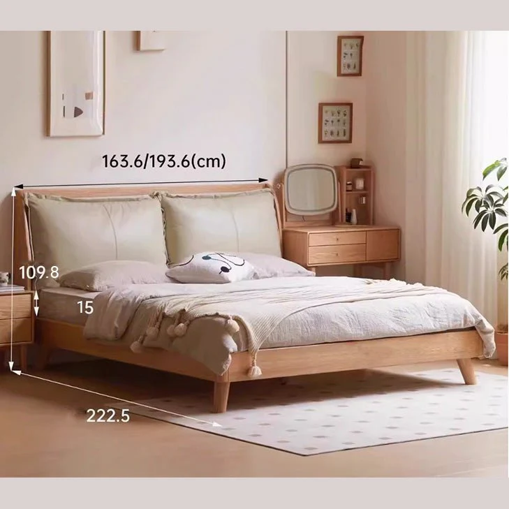 Arvika Natural Solid Oak Bed Frame - Image 7