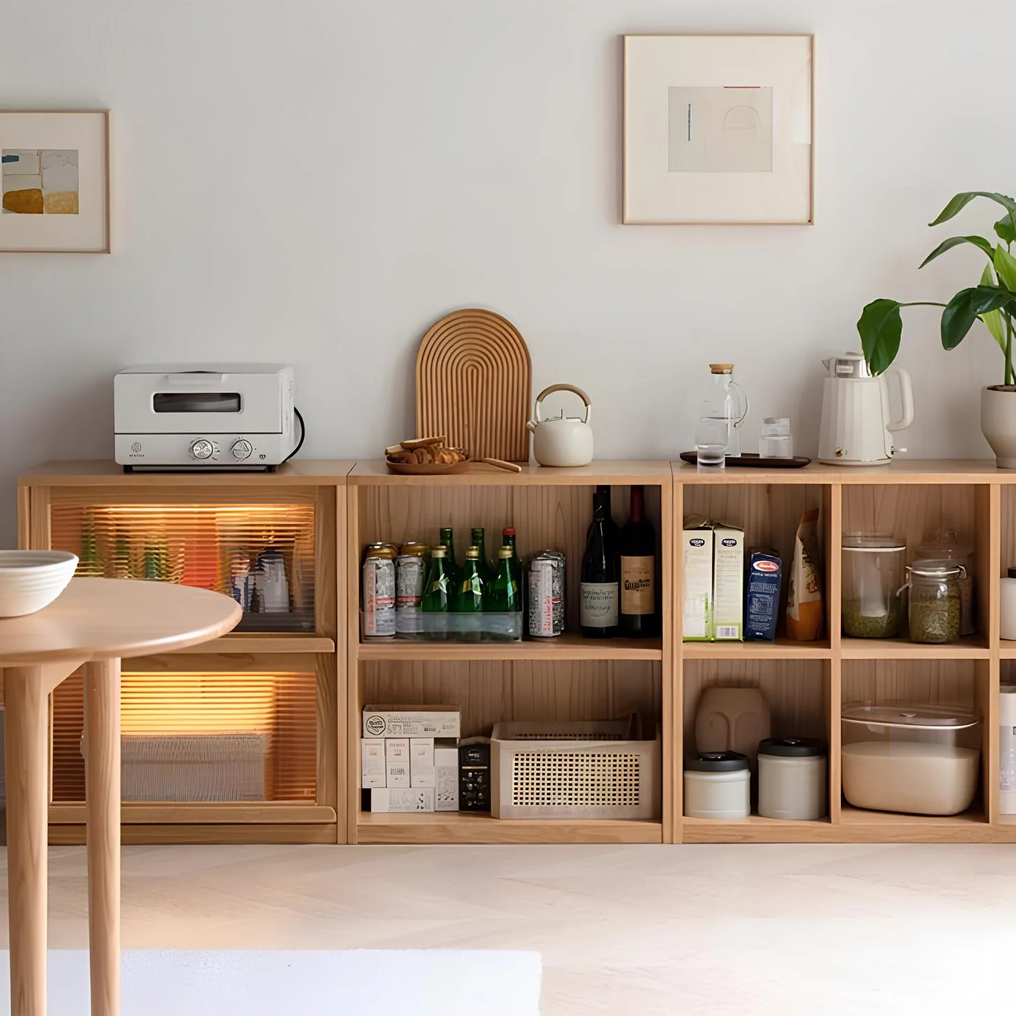 Asele Natural Solid Oak Modular Wall Shelves - Image 4