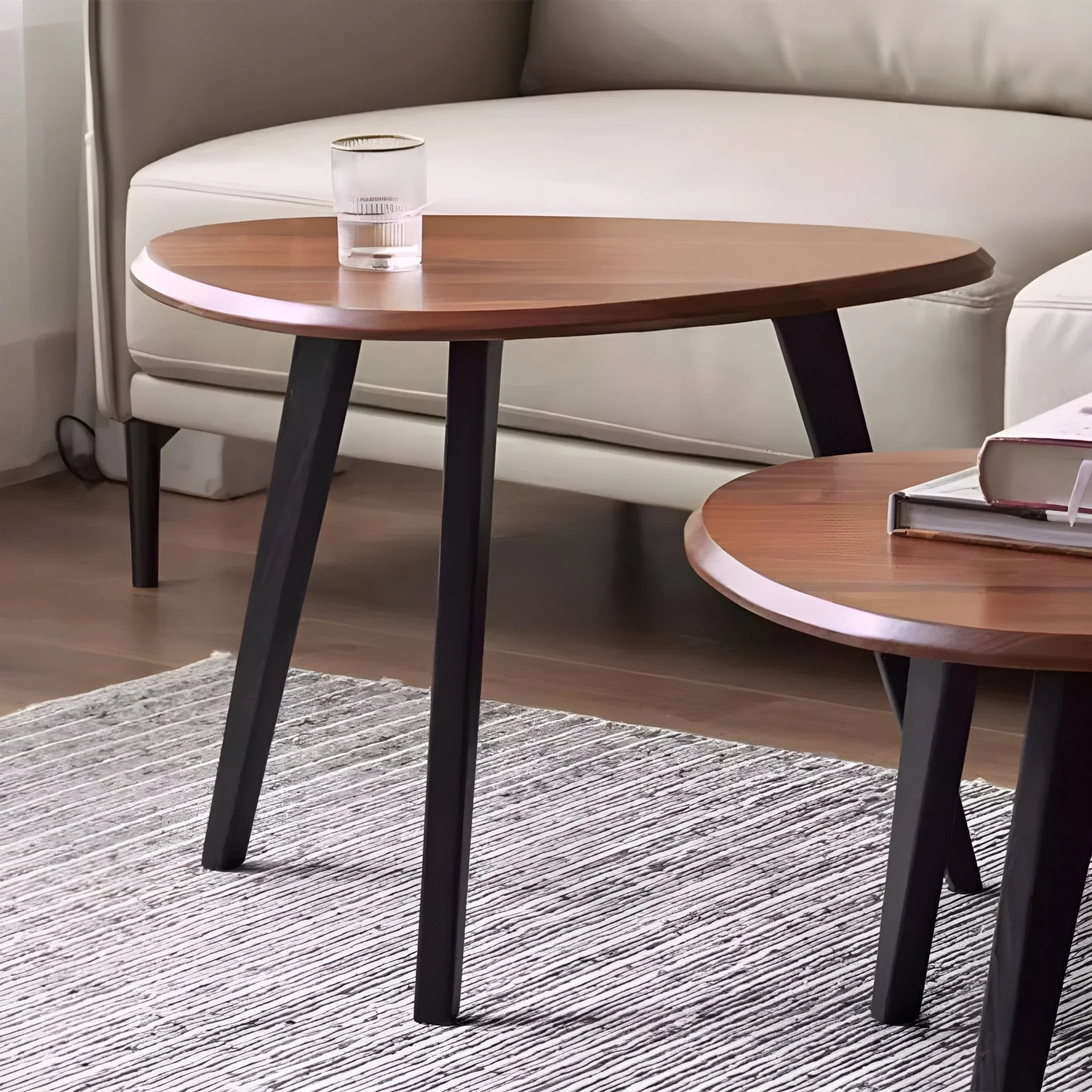 Augusta Solid Walnut Coffee Table Set - Image 3