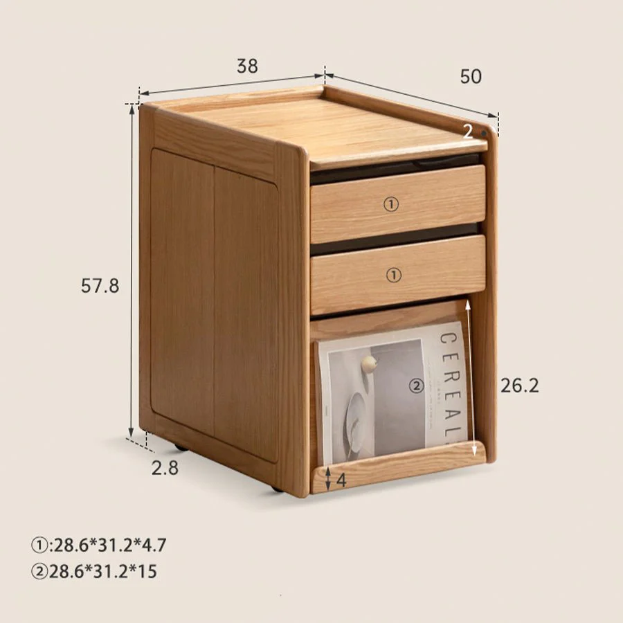 Auty Solid Wood Movable Small Side Table - Image 10