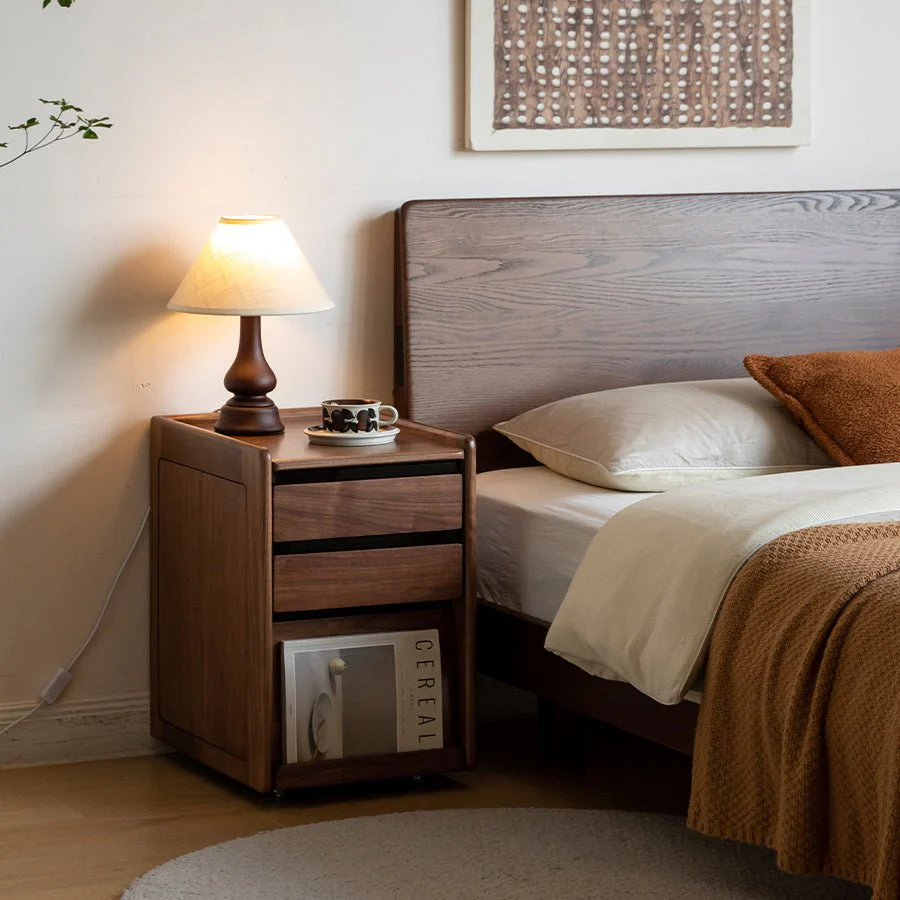 Auty Solid Wood Movable Small Side Table - Image 5