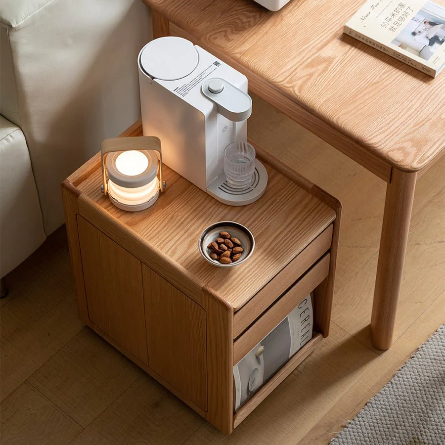 Auty Solid Wood Movable Small Side Table - Image 7