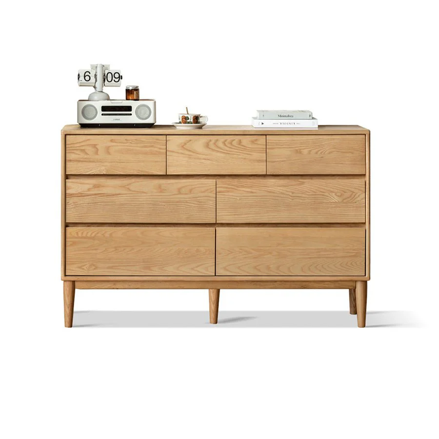 Auzers Solid Ash 3+4 Chest of Drawers - Image 3