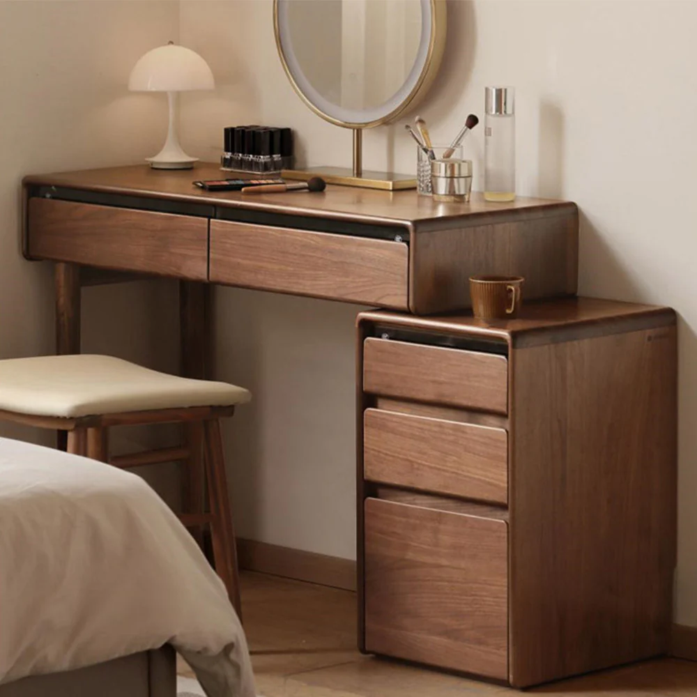 Bailey Natural Solid Walnut Dressing Table - Image 2