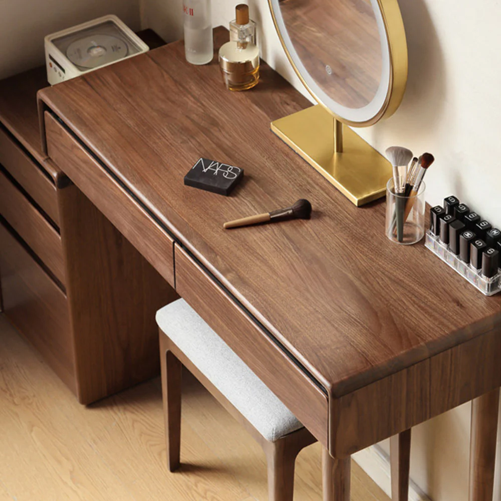 Bailey Natural Solid Walnut Dressing Table - Image 5