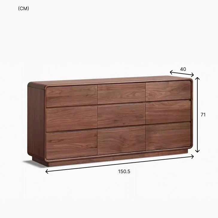 Baileys Solid Walnut Chest of Drawers - Image 9