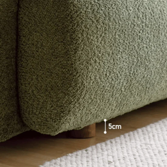 Bielefeld Faux Shearling Vintage-Style Sofa - Image 6