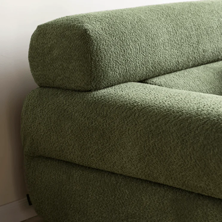 Bielefeld Faux Shearling Vintage-Style Sofa - Image 7