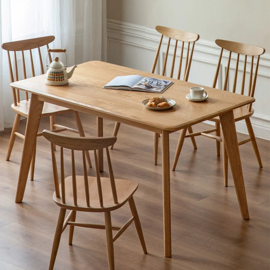 Bremen Natural Solid Ash Dining Table - Image 3